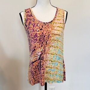 Simply Vera Vera Wang Multicolor Sleeveless Women's Top Size Large